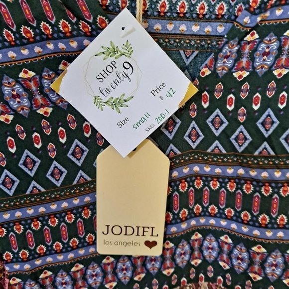 NEW Jodifl Colorful Patterned 3/4 sleeve Mini Dess Size S - Picture 7 of 7